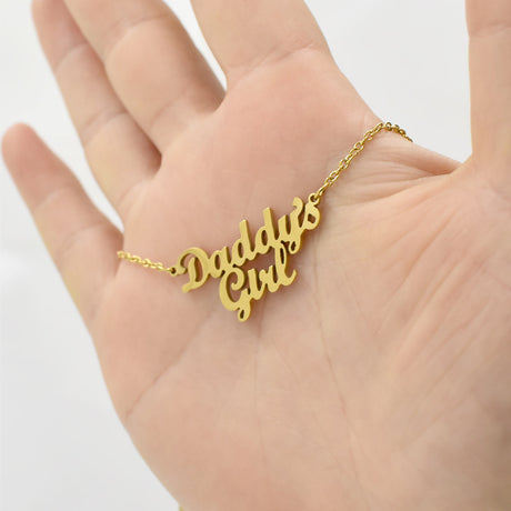 Daddy's Girl Necklace Parent's Daughter Family Member Collarbone Chain Father's Day Gift - V.I.P Digital Presence