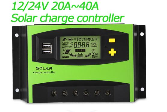 12V 24V 60A 50A 40A 30A  Solar Controller with LCD Function Dual USB 5VDC Output Solar Panel Battery Charge Regulator - V.I.P Digital Presence
