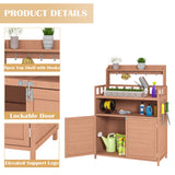 Outdoor gardening workbench with large storage cabinets and a rooftop terrace - V.I.P Digital Presence
