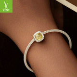 Silver Charm Original Autumn Golden Ginkgo Leaf DIY Bracelet Beads Luxurious Shining s925 Pure Silver Beads Loose Beads - V.I.P Digital Presence