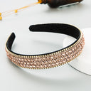 Korean Version Of The Same Trend Color Full Drill Non Slip Headband Women's Simple Headdress Pressure Hair Wash Face Hair Accessories - V.I.P Digital Presence