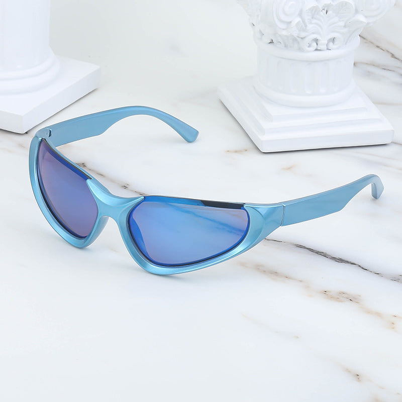 Nuevas gafas de sol deportivas a prueba de viento para mujer, gafas de sol para exteriores Y2K Millennium para hombre.