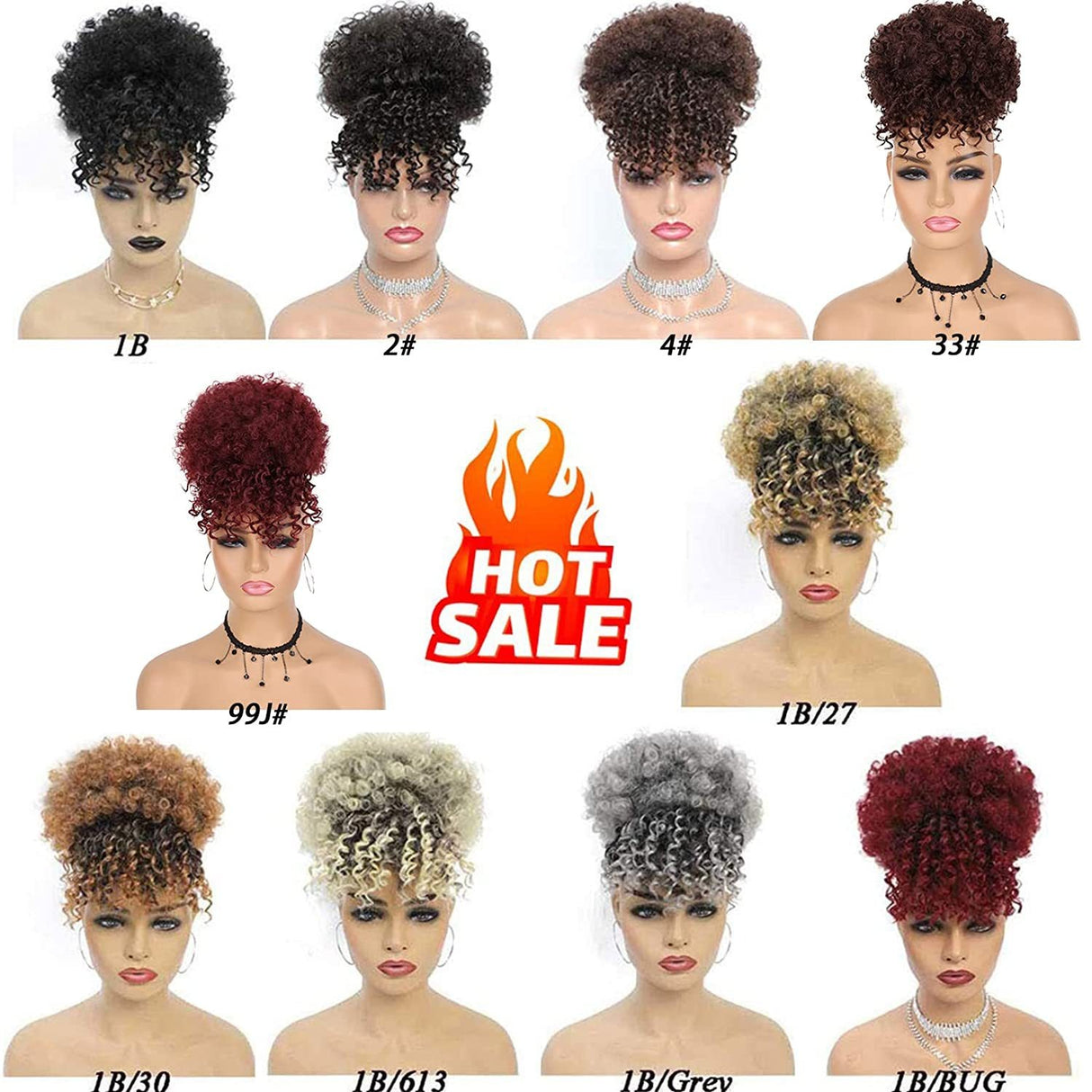 European and American Explosive Wig Bangs Contract African Fluffy Caterpillar Small Roll Contract - V.I.P Digital Presence