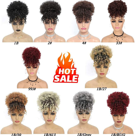 European and American Explosive Wig Bangs Contract African Fluffy Caterpillar Small Roll Contract - V.I.P Digital Presence