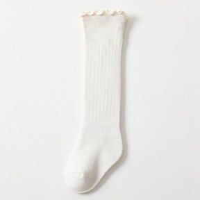 Spring And Summer Children's Socks In The Tube Loose Mouth Fungus Edge Combed Cotton Girls Baby Socks Long Tube Over The Knee Baby Socks - V.I.P Digital Presence