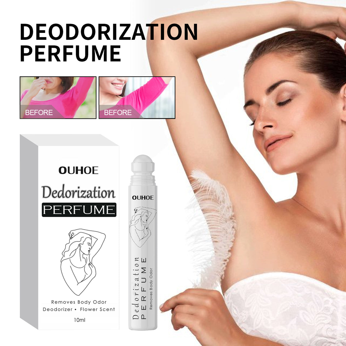 Deodorant Roll-On Perfume, Relives Underarm Body Odor Refreshing Anti-Perspirant Natural Fragrance Portable Perfume - V.I.P Digital Presence