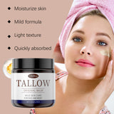 Crema hidratante facial de miel de sebo que hidrata y nutre suavemente la piel.