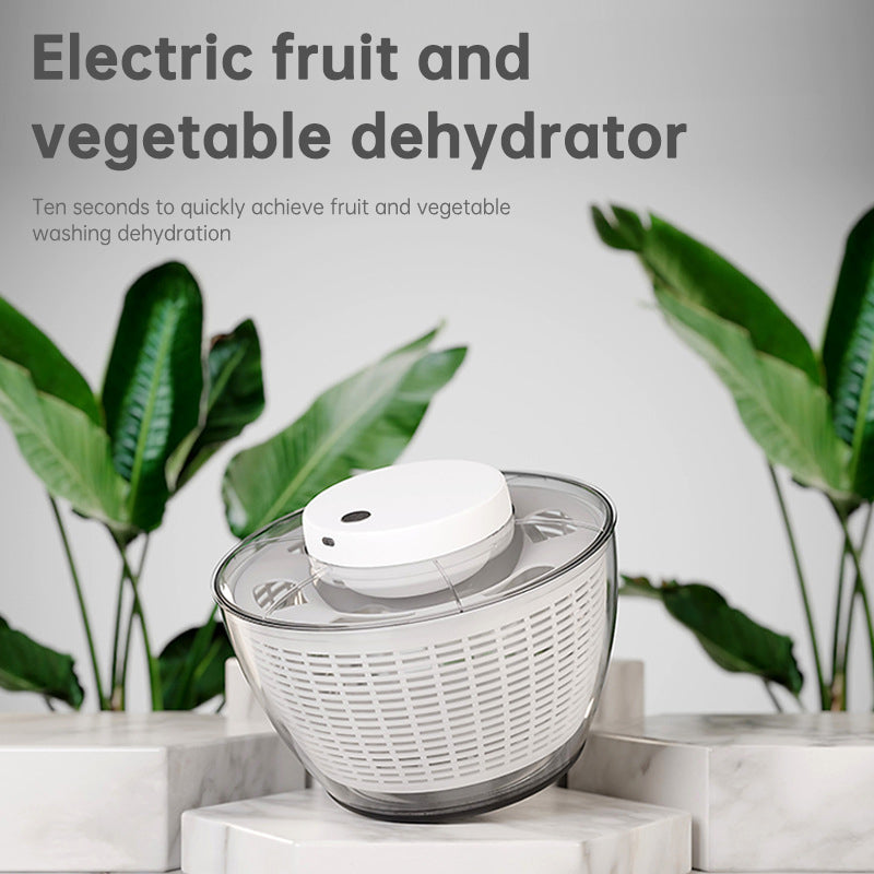 Electric Household Vegetable Salad Dehydrator Fruit and Vegetable Shaker Dryer Vegetable Washer Dehydrator Drain Basket - V.I.P Digital Presence