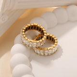 Titanium Steel Inlaid Zircon Ring - V.I.P Digital Presence