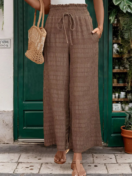 Tied Wide Leg Pants - V.I.P Digital Presence