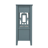 36'' Farmhouse Pine Wood Console Table Entry Sofa Table with 4 Drawers & 1 Storage Shelf ( Blue) - V.I.P Digital Presence