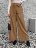 Tied High Waist Wide Leg Pants - V.I.P Digital Presence