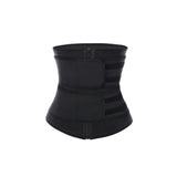 Cross-border sports women's waist trainer slimming belt sweaty adjustable zipper reinforced body shaping abdominal belt - V.I.P Digital Presence