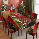Christmas tablecloth, holiday decoration, elastic chair cover, household dining table, waterproof and dustproof tablecloth, fabric decorative tablecloth - V.I.P Digital Presence