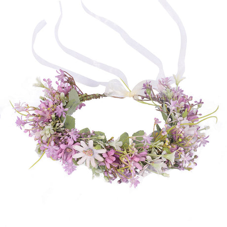 Forest women's floral wreath fresh little daisy princess sweet headband spring photo headband - V.I.P Digital Presence