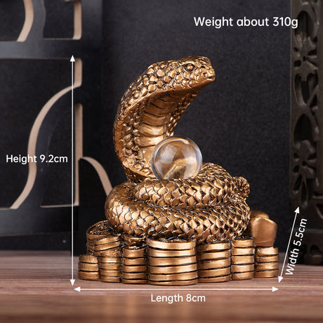 2025 Snake Year Resin Snake Decoration, Chinese Style Desktop Lucky Ornament - V.I.P Digital Presence