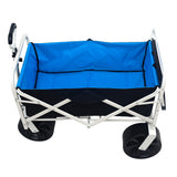 Folding Wagon Garden Shopping Beach Cart (white) - V.I.P Digital Presence