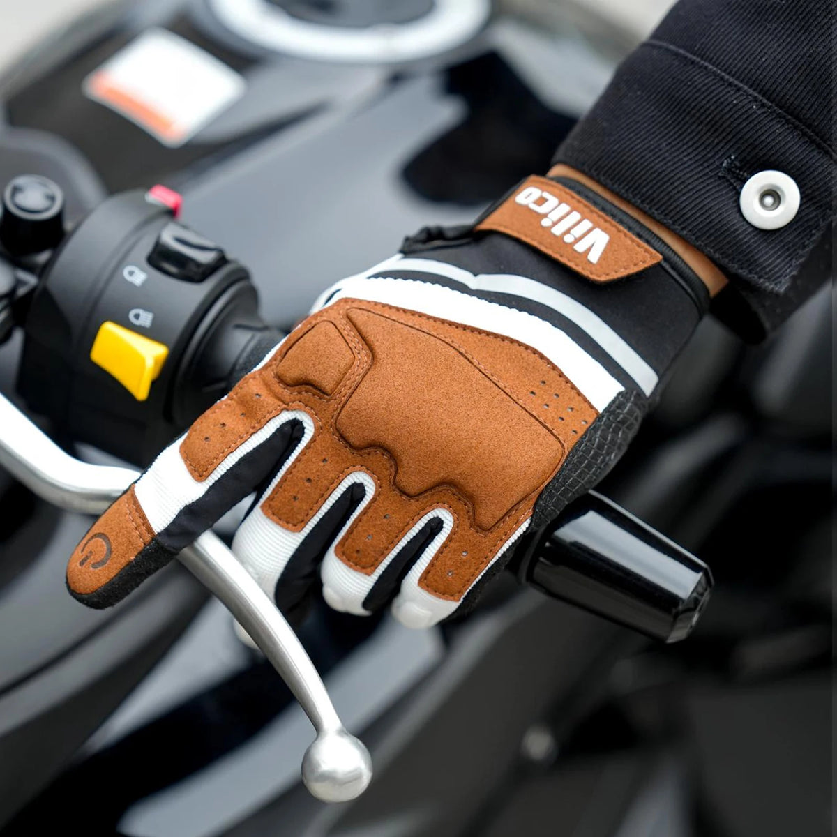 Guantes para ciclismo de carretera con pantalla táctil, cálidos, antideslizantes, resistentes al desgaste, con absorción de impactos y anticolisión para deportes al aire libre