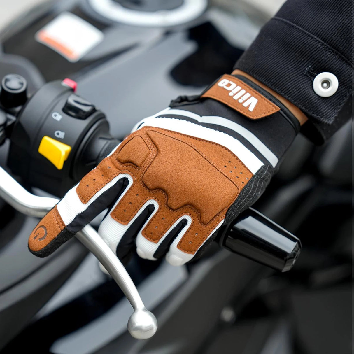 Guantes para ciclismo de carretera con pantalla táctil, cálidos, antideslizantes, resistentes al desgaste, con absorción de impactos y anticolisión para deportes al aire libre