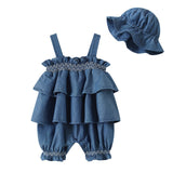 Children's Sling Jumpsuit Summer Netflix Models Baby Fake Two Pieces Harness Crawling Clothes Female Baby A Class Clothes - V.I.P Digital Presence
