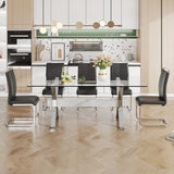 Dining table Modern tempered glass dining table 79 ''x39''x30 '' 1105 - V.I.P Digital Presence