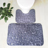 Embossed Stone Two-Piece Bathroom Toilet Floor Mat PVC Non-Slip Absorbent Carpet Door Mat - V.I.P Digital Presence