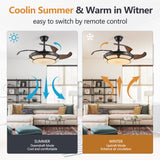 Modern Minimalist Invisible Ceiling Fan Light - Retractable Fan With LED Fixtures - For Living Room, Bedroom and Dining room - V.I.P Digital Presence