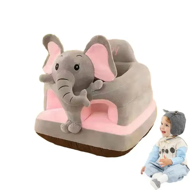 Sillón infantil con forma de animal, asiento de apoyo para el suelo de felpa, sillón infantil para sentarse.