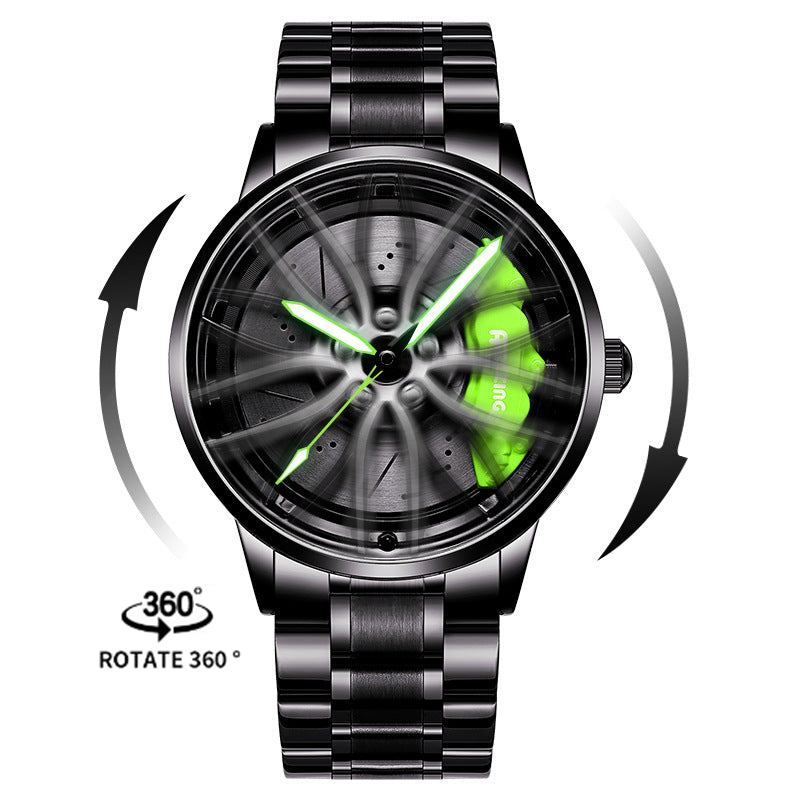 New Top Brand Luxury Mens Watches Stainless Steel Car Wheel Hub Quartz Watch For Men Military Sport Watch Relogio Masculino - V.I.P Digital Presence
