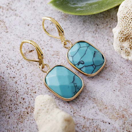Copper Natural Stone Dangle Earrings - V.I.P Digital Presence