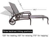 Aluminium Cast lounge chair 2pcs brown - V.I.P Digital Presence
