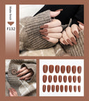 Nail Art Fake Nails Stiletto Tips Clear Press on Long False with Glue Coffin Stick Display Full Cover Artificial Designs Matte - V.I.P Digital Presence