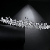 Hair accessories, hair bands, copper zircon inlaid with fashionable temperament, bride's simple Korean version of banquet crown headwear - V.I.P Digital Presence
