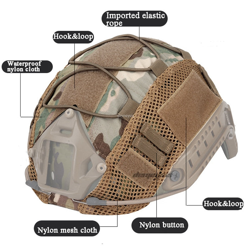 Tactical Helmet Cover for  Fast MH PJ BJ Helmet Airsoft Paintball Army Helmet Cover Military Accessories - V.I.P Digital Presence