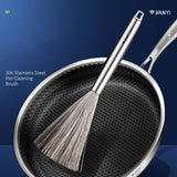 Stainless Steel Pot Brush Dishwashing Pot Brush Long Handle Household Cleaning - V.I.P Digital Presence