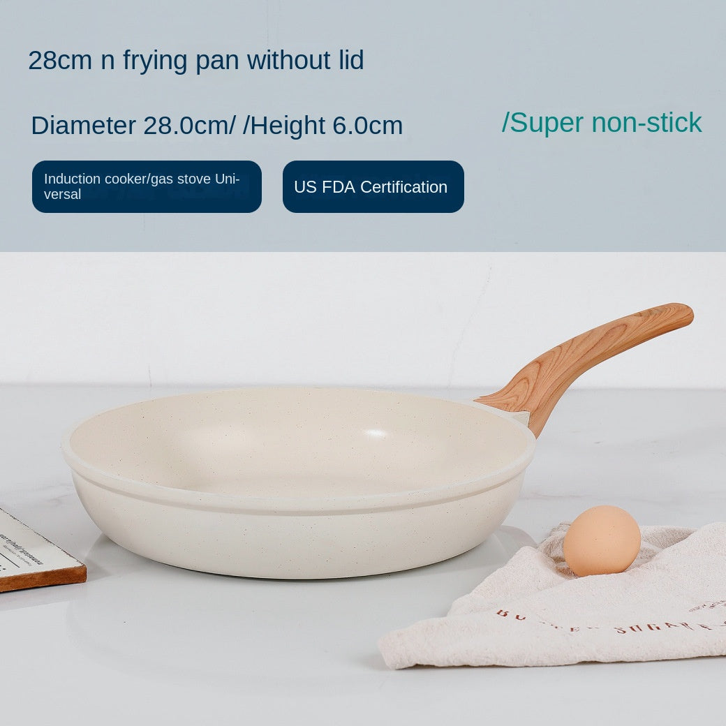 Medical stone non-stick pot soup pot stew pot frying pan wok milk pot frying pan steaming marble granite pot set - V.I.P Digital Presence