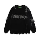 Trendy Lazy Crochet Hole Sweater Men's Round Neck Knitwear Loose Long Sleeve Casual Pullover - V.I.P Digital Presence