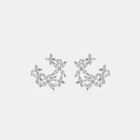 925 Sterling Silver Moissanite Lucky Clover Earrings - V.I.P Digital Presence