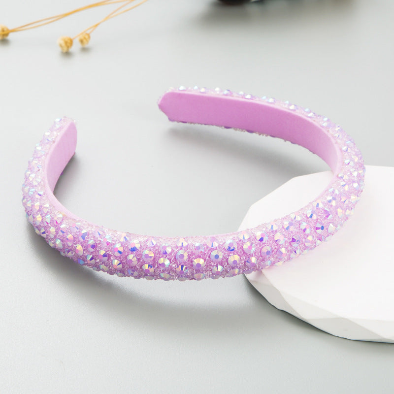 Colorful Rhinestone Full Drill Hoop Trendy Online Red The Same Super Flash Headdress - V.I.P Digital Presence