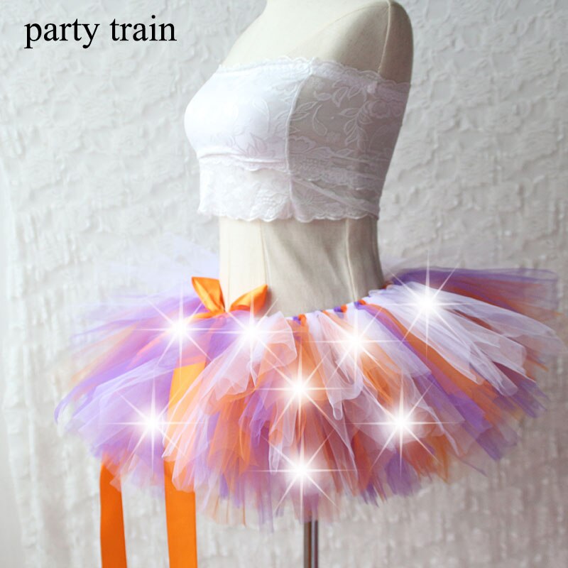 Arrival Women Tulle Tutu Skirt Sexy Mini Fancy Adult Petticoat Fluffy Yarn Ballet Dance Halloween Led Light Up - V.I.P Digital Presence