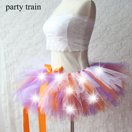 Arrival Women Tulle Tutu Skirt Sexy Mini Fancy Adult Petticoat Fluffy Yarn Ballet Dance Halloween Led Light Up - V.I.P Digital Presence
