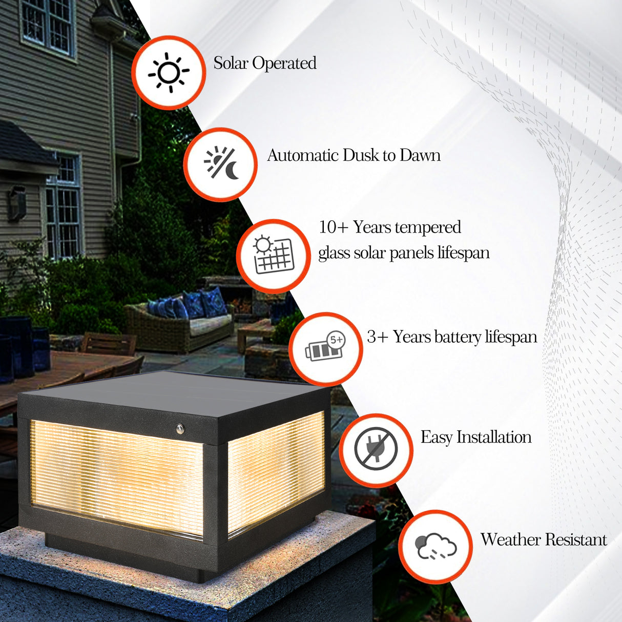 Solar Wall Lamp With Dimmable LED - V.I.P Digital Presence