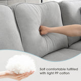 [VIDEO provided] [New] 108*85.5" Modern U Shape Sectional Sofa 7 Seat Fabric Sectional Sofa Set - V.I.P Digital Presence
