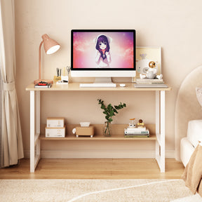 Computer desk, desktop room, simple desk, bedroom desk, student home desk, wooden desk with storage rack - V.I.P Digital Presence