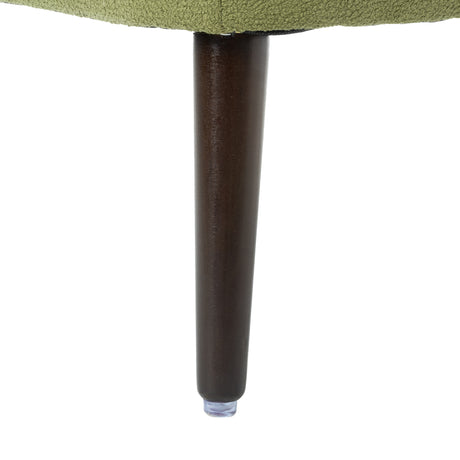 Barrel Chair, modern style chair, fabric armchair, club chair, solid wood leg cushion armchair, olive green waist pillow - V.I.P Digital Presence
