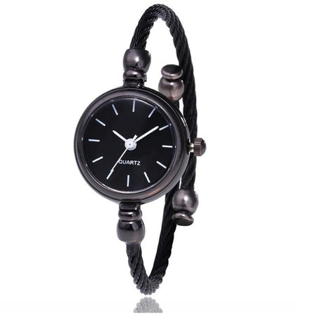 Women's Watches Bracelet Style Opening Simple Retro Art Fashion Watches Women's Fashion Quartz Watch Relogio Feminino（black belt） - V.I.P Digital Presence