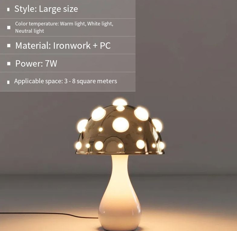 Mushroom Decorative Desk Lamp Bedroom Headboard Dimming Atmosphere Student Dormitory Desktop Night Light - V.I.P Digital Presence