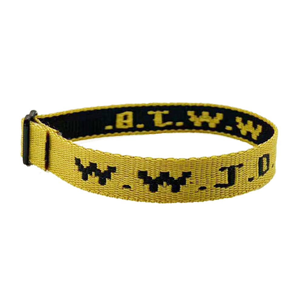 Alphabet Jacquard Printed Wrist Strap Bracelet Strap Unisex WWJD Bracelet Adjustable Bracelet - V.I.P Digital Presence