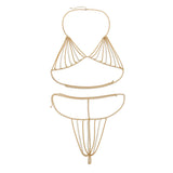 Exaggerated pearl chain bikini bra body chain sexy and fashionable body chain - V.I.P Digital Presence
