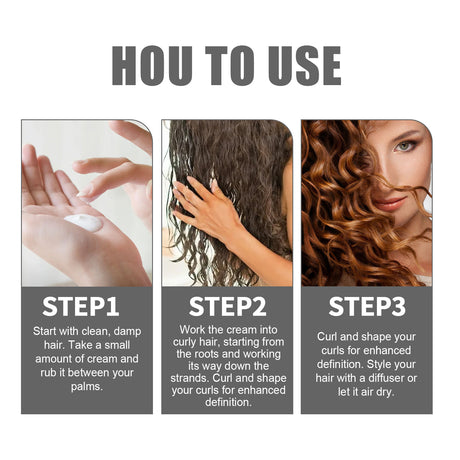 Moisturizing Styling Cream, Fluffy Curly Hair Styling, Hydrating And Glossy Frizzy Hair Repair Cream - V.I.P Digital Presence